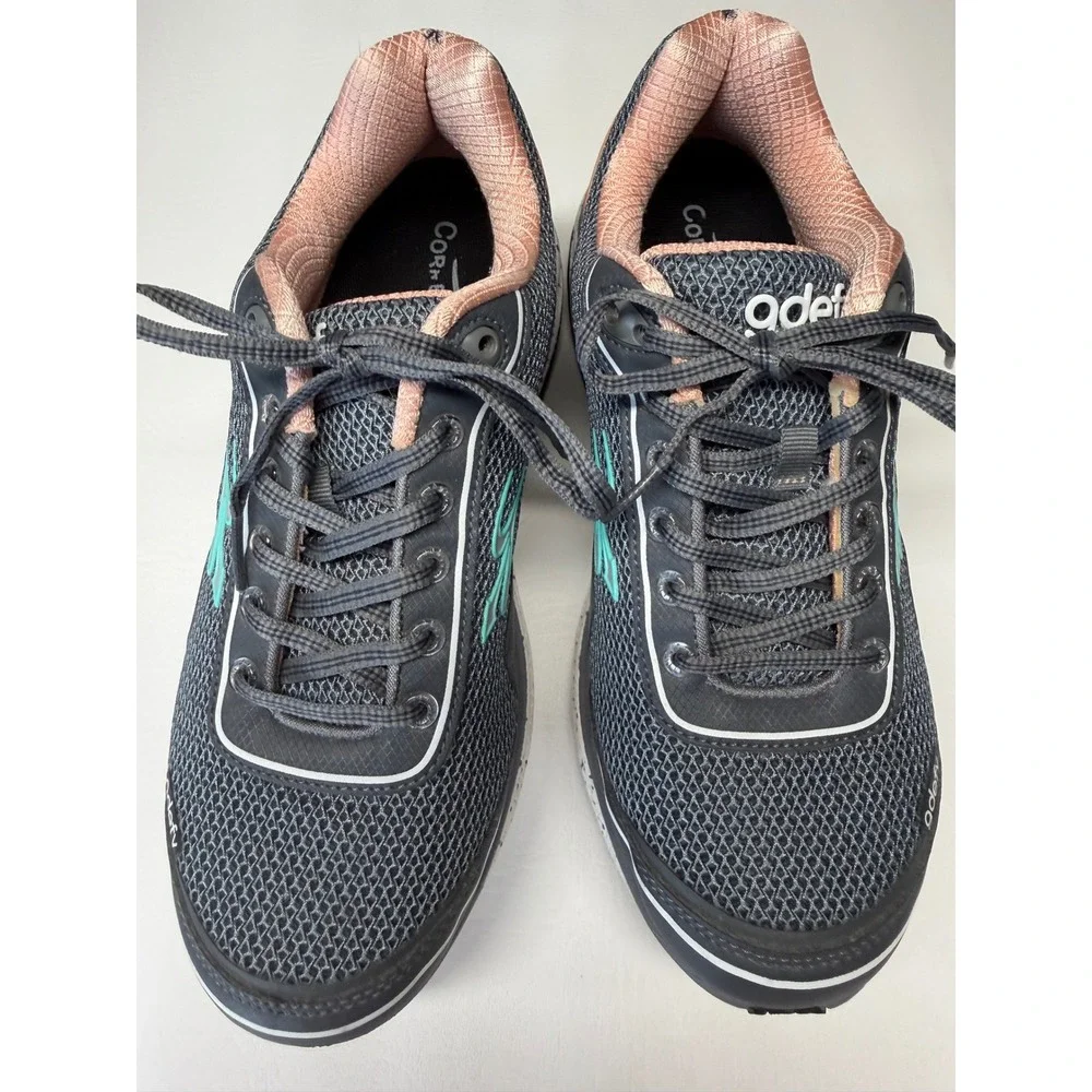 Gravity Defyer Ion Walking Shoes Womens 10 Grey Coral TB9024FGP-W VersoShock